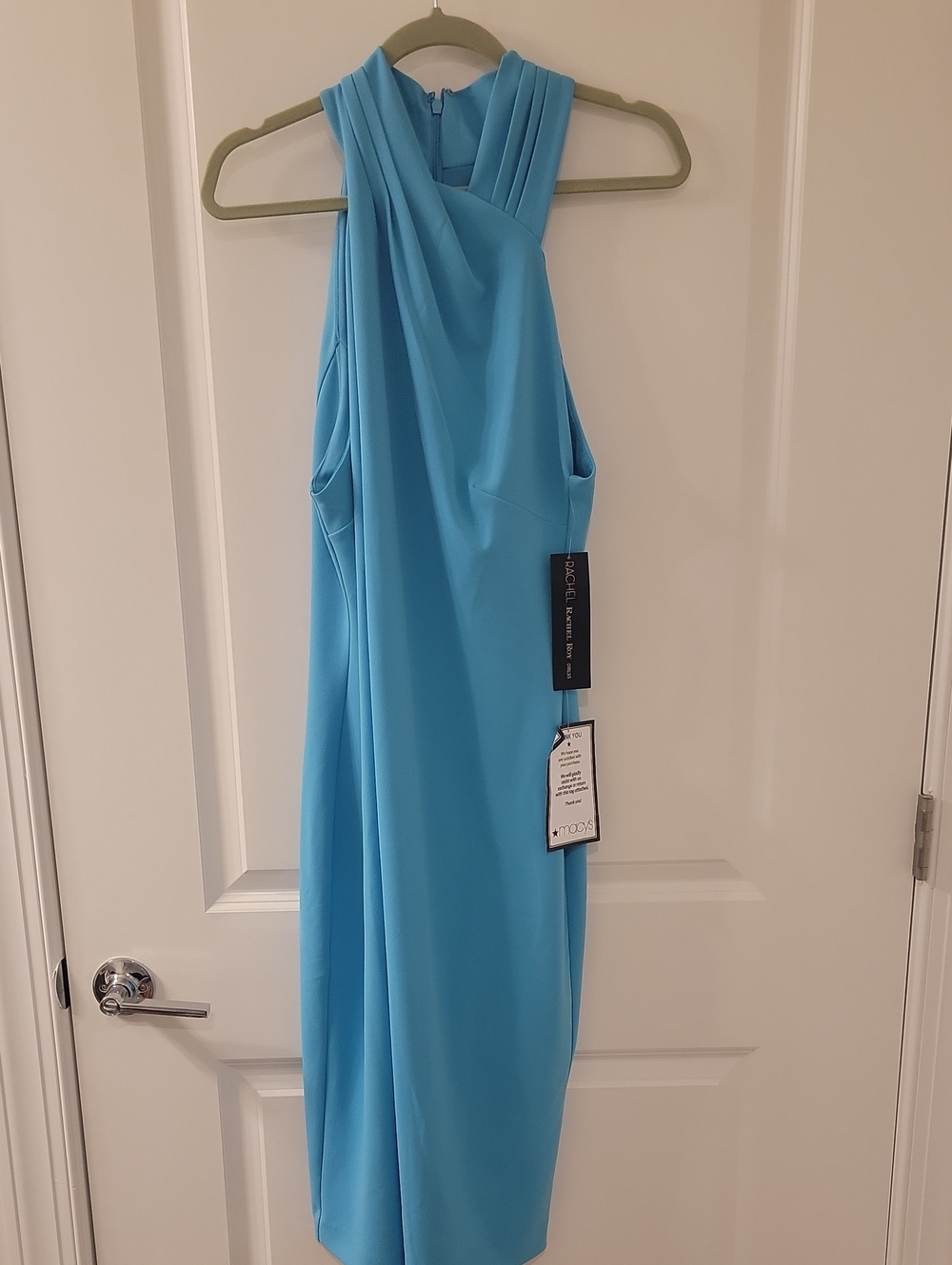 RACHEL Rachel Roy Bright Blue Sleeveless Midi Sheath Dress